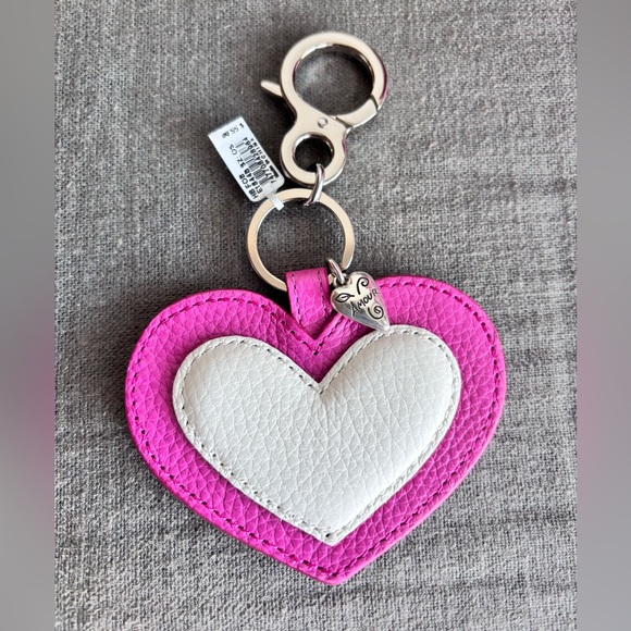 Brighton Bubble Gum Pink Deeply In Love Satchel PLUS Matching Handbag Fob - Picture 9 of 13